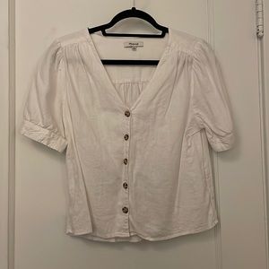 Madewell cap sleeve blouse